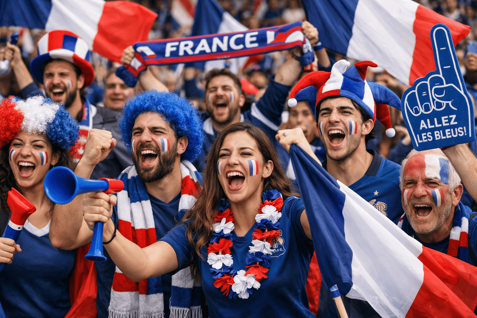 Supporters français au stade